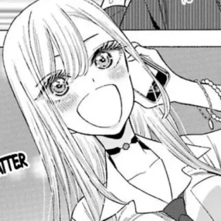 📀 762b51c7 ATTER аниме, манга, девушка, улыбается, счастливая, милая telegram sticker