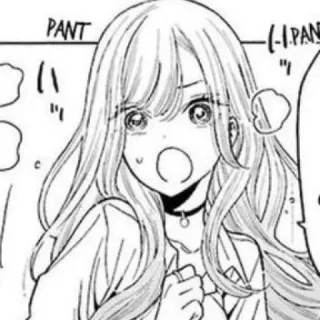 📀 9af41c2a PANT (-lPANT Манга, Аниме, Девушка, В шоке, Выражение, Мультфильм telegram sticker