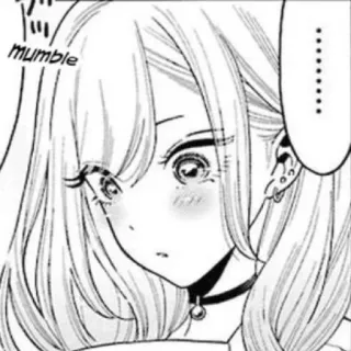 📀 9bb303c6 Mumble Манга, Аниме, Девушка, Милая, Бормотать, Краснеть telegram sticker