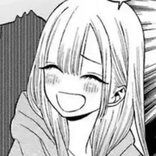 📀 ba558f5e Аниме девушка, Манга, Счастливый, Улыбка, Мультфильм, Персонаж telegram sticker