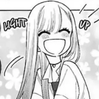 📀 cb0eb2d2 LIGHT UP Манга, Аниме, Счастливый, Улыбается, Девушка, Радостный telegram sticker