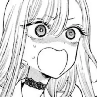 📀 f9a3dfbe Аниме, Манга, В шоке, Выражение лица, Мультфильм telegram sticker