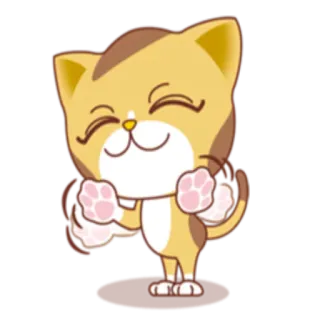 😌 764ff7c6 猫, 可爱, 卡哇伊, 动物, 贴纸 telegram sticker