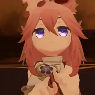 🤗 555abc0c Yae Miko Genshin Impact Anime, Jeu, Fille, Yae Miko, Genshin Impact telegram sticker