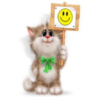 🙂 f5601ee9 gatto, faccina, segno, carino, gattino, animale, felice telegram sticker