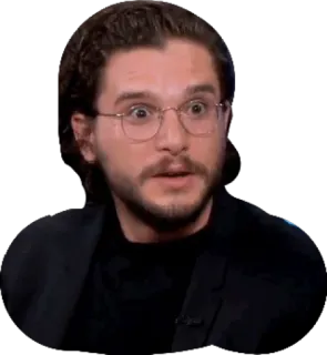 😲 4cb39cdc Jon Snow Game of Thrones Kit Harington, attore, sorpreso, reazione, Jon Snow whatsapp sticker