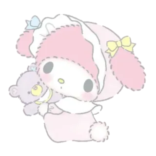 🌸 b974c563 My Melody kawaii, schattig, Sanrio, cartoon, personage, teddybeer telegram sticker