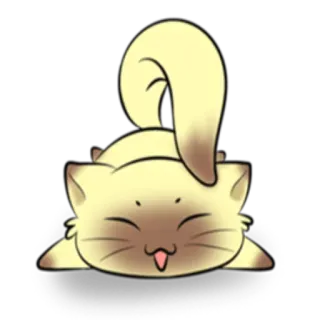 😵 54abf60b chat, chaton, mignon, animal, dessin animé, animal de compagnie, joueur whatsapp sticker