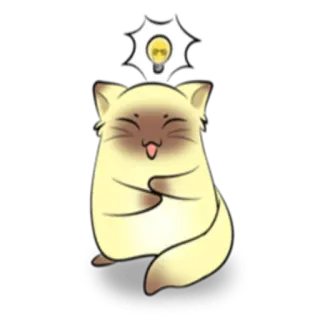 💡 5cb5bff6 chat, ampoule, idée, mignon, animal, dessin animé whatsapp sticker