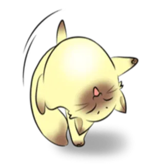 😶 bc767fad chat, animal, mignon, endormi, dessin animé, siamois, chaton whatsapp sticker