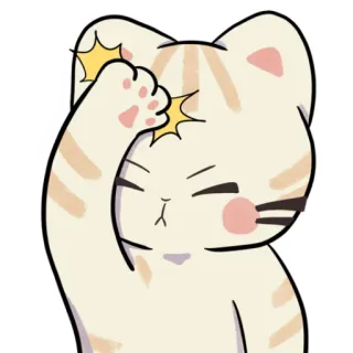 🤦‍♂️ 1e4c7c17 кот, злой, мультфильм, животное, стикер, милый telegram sticker
