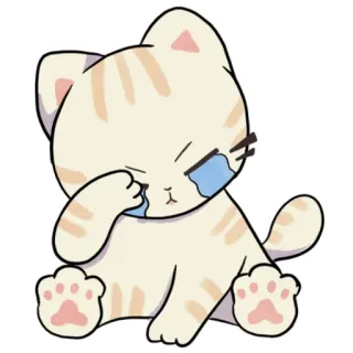 😭 7334ea20 кот, плачущий, грустный, стикер, милый, каваи, эмодзи telegram sticker