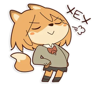😤 962c9d54 XEX Kreskówka, Anime, Pies, Zwierzę, Lis, Słodki, Meme telegram sticker