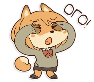 😵 d3ed0f04 oro! anime, płacz, pies, zmartwiony, słodki telegram sticker