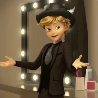 🤠 86fe5639 Adrien Agreste Miraculous: Tales of Ladybug & Cat Noir Adrien Agreste, Miraculous Ladybug, Kartun, Karakter, Remaja, Model whatsapp sticker