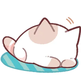 🫣 c1a09718 Katze, schlafend, Kissen, süß, Tier telegram sticker