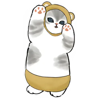😜 798c1ce1 кот, котёнок, милый, медведь, животное, мультфильм telegram sticker