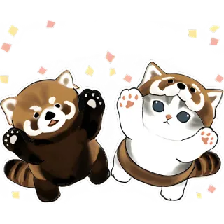 Котята в костюмах @Nyasticks telegram stickers