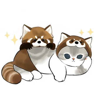 🦝 d8afbf42 красная панда, кот, животное, милый, каваи, питомец, наклейка telegram sticker