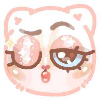 😘 548ff5a8 可爱, 亲吻, 动物, 卡哇伊, 粉色, 闪亮, 卡通, 迷人 telegram sticker