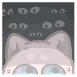😨 6f7cfd0b 猫, 眼睛, 恐怖, 宠物, 动物, 卡通 telegram sticker
