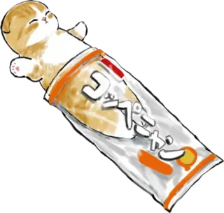 🍫 790f7641 Katze, Kätzchen, süß, Essen, japanisch, Snack whatsapp sticker