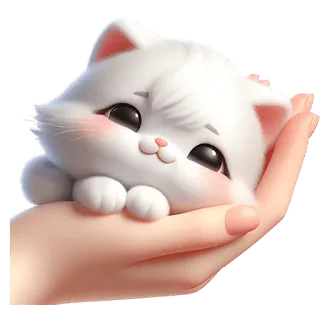 🤗 e9ba526a mèo, mèo con, dễ thương, động vật, thú cưng, tay, trắng telegram sticker