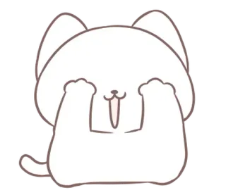 ⭐ 0e6be38b gatto, carino, animale, kawaii, felice, animato telegram sticker