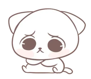 ⭐ 4b1bb565 triste, cartoni animati, carino, animale telegram sticker