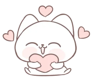 ⭐ 5c6fa5f0 carino, gatto, cuore, amore, kawaii, animale telegram sticker
