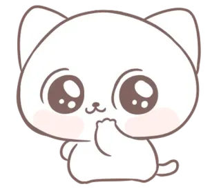 ⭐ 6b8ec8bc gatto, kawaii, carino, animale, gattino telegram sticker