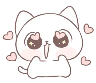 ⭐ da7a6132 gatto, carino, amore, cuore, kawaii telegram sticker