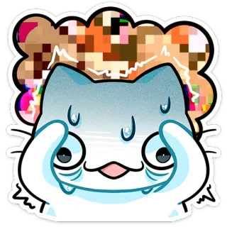 ⭐ 5476bf7a gato, meme, desenho animado, emoção, engraçado, adesivo whatsapp sticker