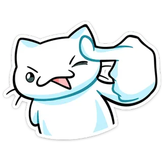 ⭐ 5ecf8a21 gato, ofensivo, desenho animado, zangado, meme, engraçado whatsapp sticker