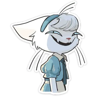 😈 2601568b кот, мультфильм, наклейка, антропоморфный, животное whatsapp sticker