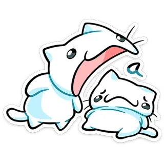 🫠 2a07d89e cat, sticker, cute, cartoon, animal telegram sticker