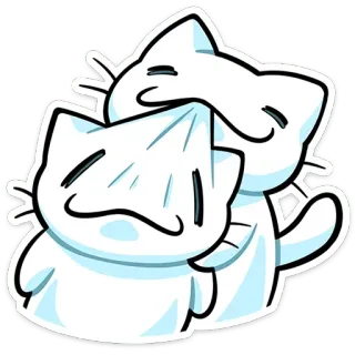 🤗 60c523b2 cat, animal, cute, kawaii, sticker, cartoon, happy telegram sticker