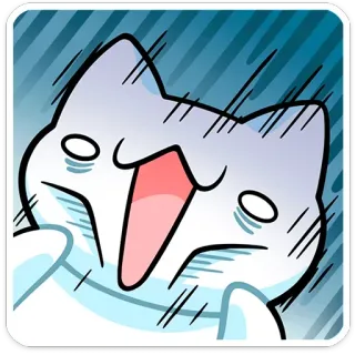 😱 ff048779 cat, cartoon, scared, nervous, anxious, character telegram sticker
