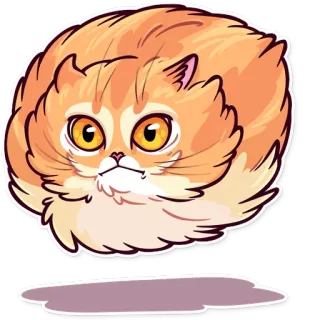 🏃 9e0743d4 猫, 子猫, ふわふわ, かわいい, 動物, ペット, オレンジ猫 telegram sticker