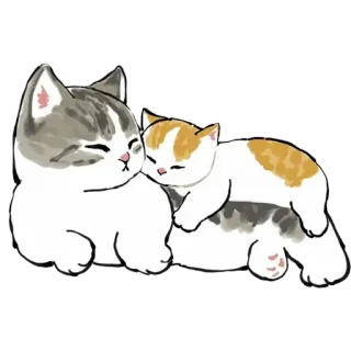 💗 1e3e66f4 kucing, anak kucing, lucu, hewan, peliharaan, kartun, kucing domestik whatsapp sticker