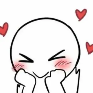 ❤ 2fc002d8 fofo, coração, amor, ruborizar, desenho animado, adorável, kawaii whatsapp sticker