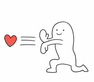 ❤ 719d0822 coração, amor, desenho animado, personagem, branco, gesto, emoção, doar whatsapp sticker