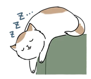 💤 ebcf9e6e gatto, dormire, animale, carino, animale domestico, cartone animato telegram sticker