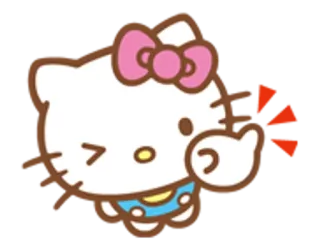 🌟 f0e535d9 Hello Kitty kucing, Sanrio, imut, melambai, hewan, kawaii telegram sticker