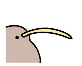 🥝 8dfa4fdb Kiwi (ave), Ave, Animal, Nueva Zelanda, Lindo, Dibujo animado telegram sticker