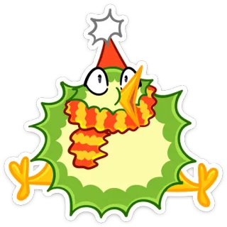 😱 08200fc1 natal, burung, liburan, stiker, musim dingin, kartun telegram sticker