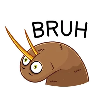 🗿 704082cb BRUH bruh, mème, drôle, expression, dessin animé whatsapp sticker