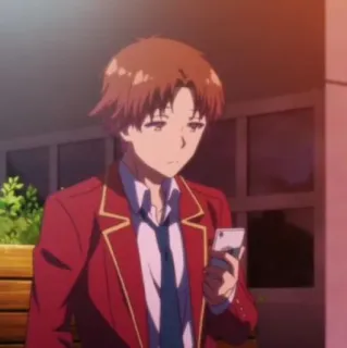 🏫 163404cf Ayanokoji Kiyotaka Classroom of the Elite 动漫, 实力至上主义教室, 绫小路, 清隆, 角色, 学生 telegram sticker