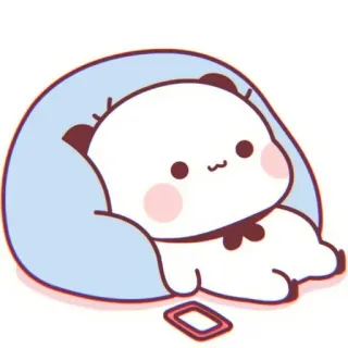 🐼 94ee2f8e 可爱, 熊猫, 动物, 卡哇伊, 卡通, 躺, 电话, 困, 毯子 telegram sticker