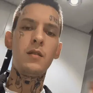 😎 2f8ffe27 男人, 脸, 肖像, 纹身, 男性 telegram sticker